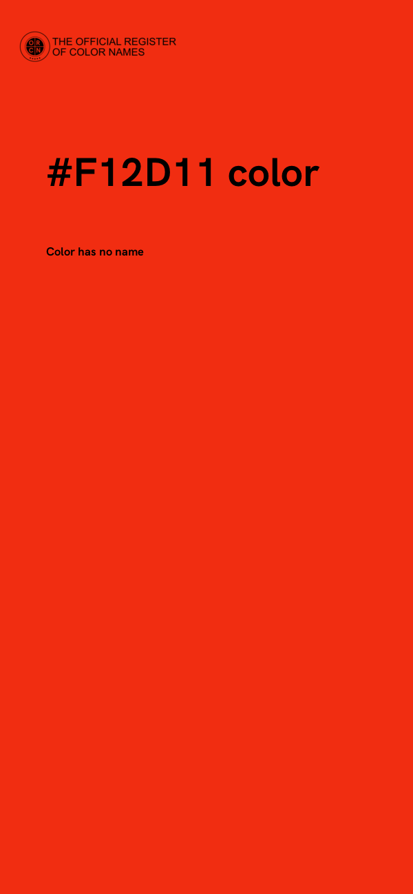 #F12D11 color image