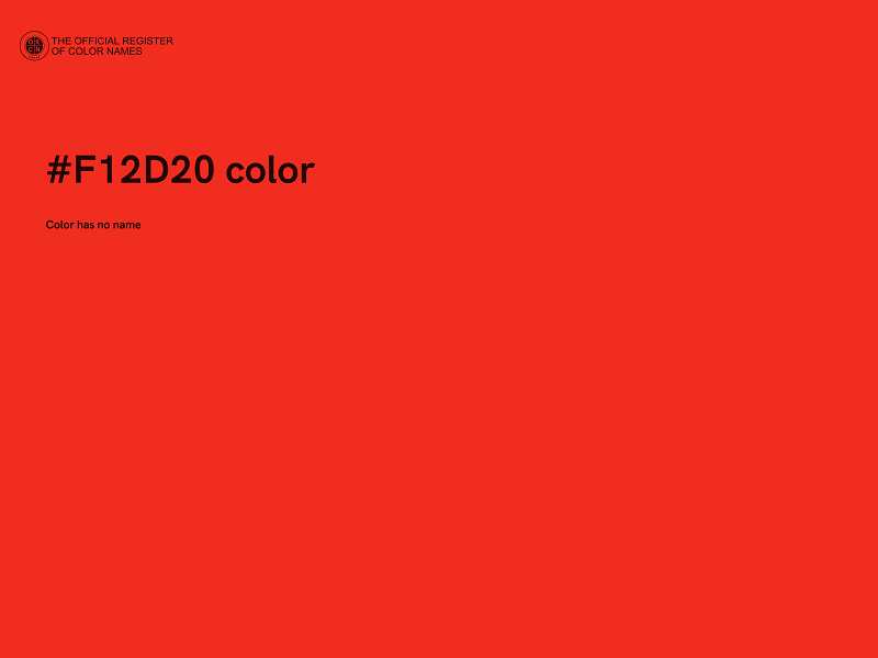 #F12D20 color image