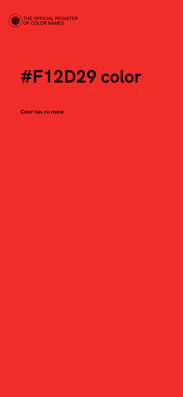 #F12D29 color image