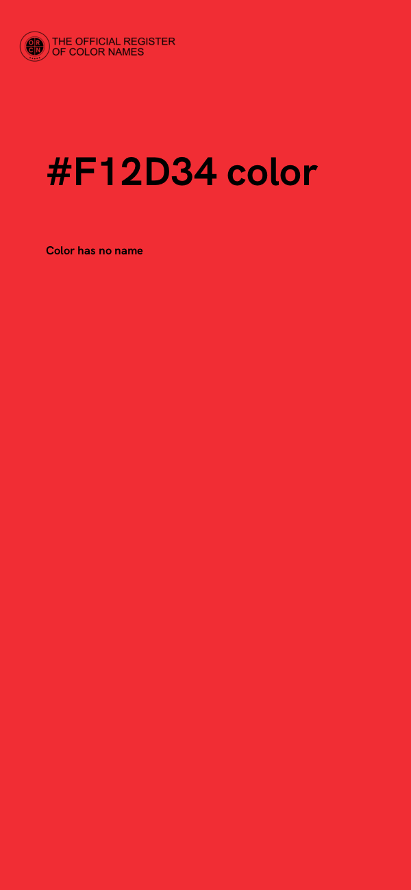 #F12D34 color image