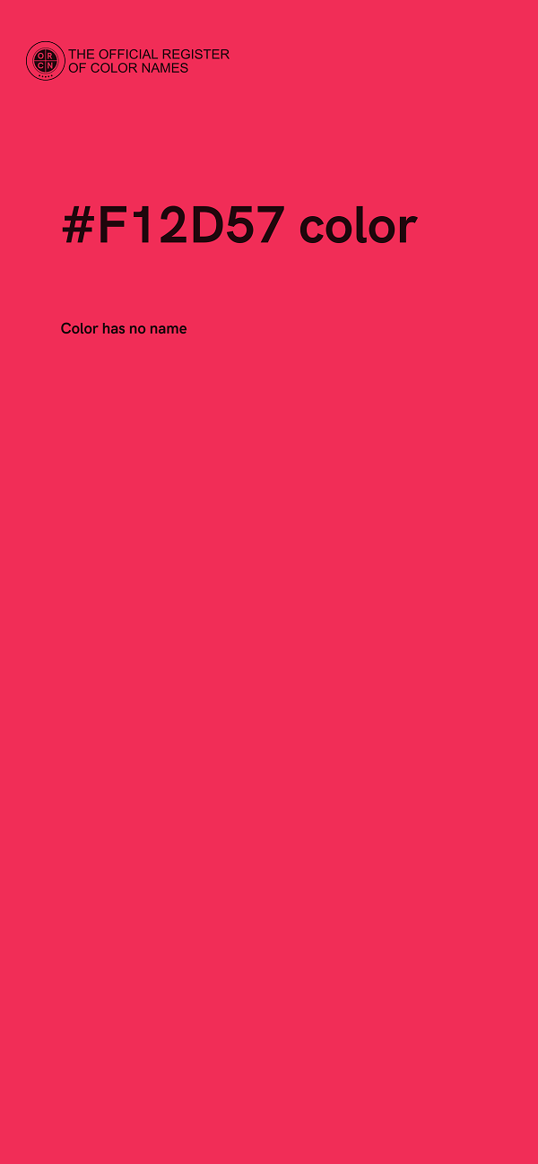 #F12D57 color image