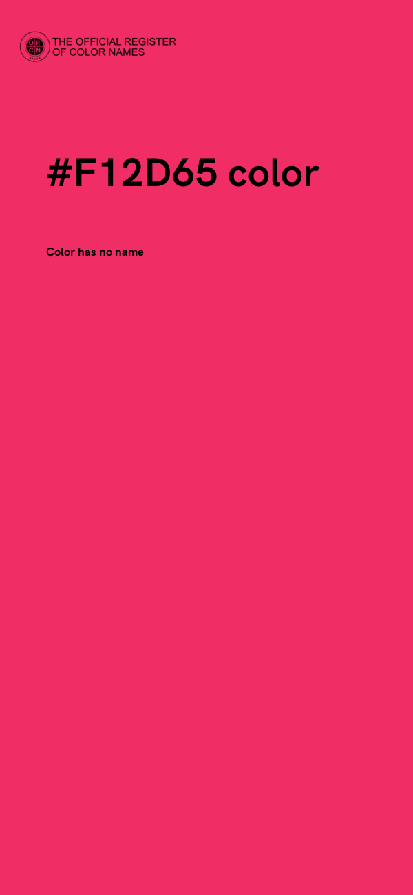 #F12D65 color image