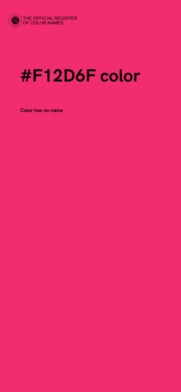 #F12D6F color image