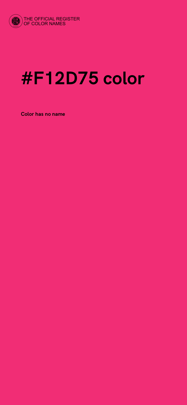#F12D75 color image