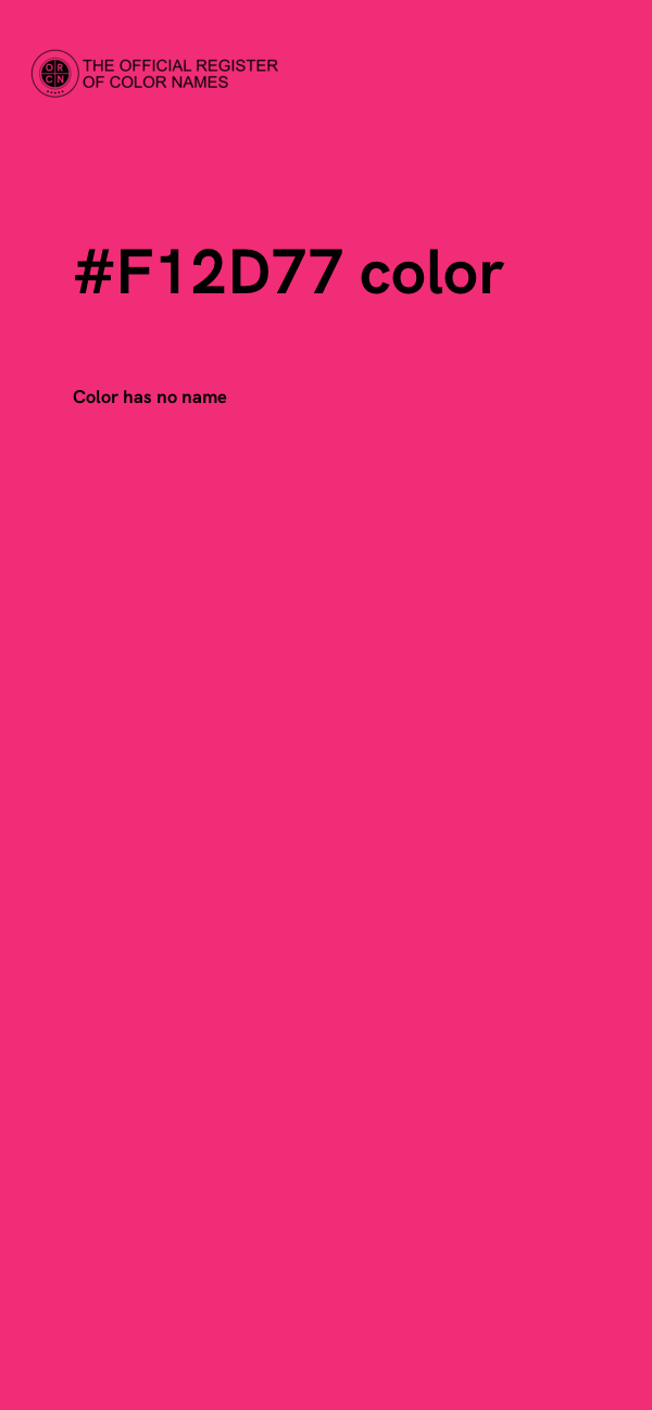 #F12D77 color image