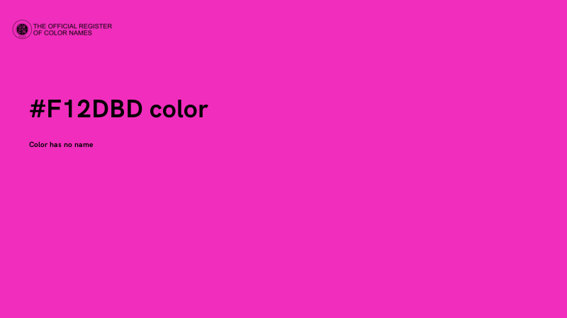 #F12DBD color image