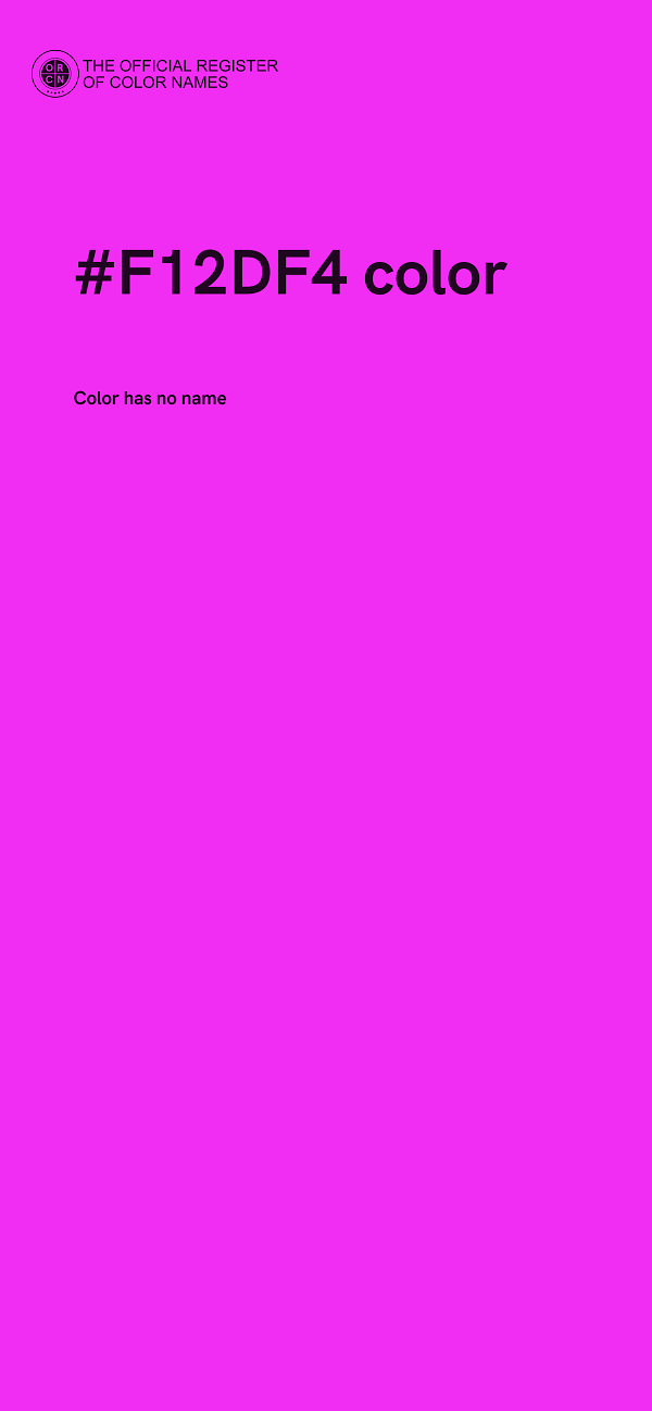 #F12DF4 color image