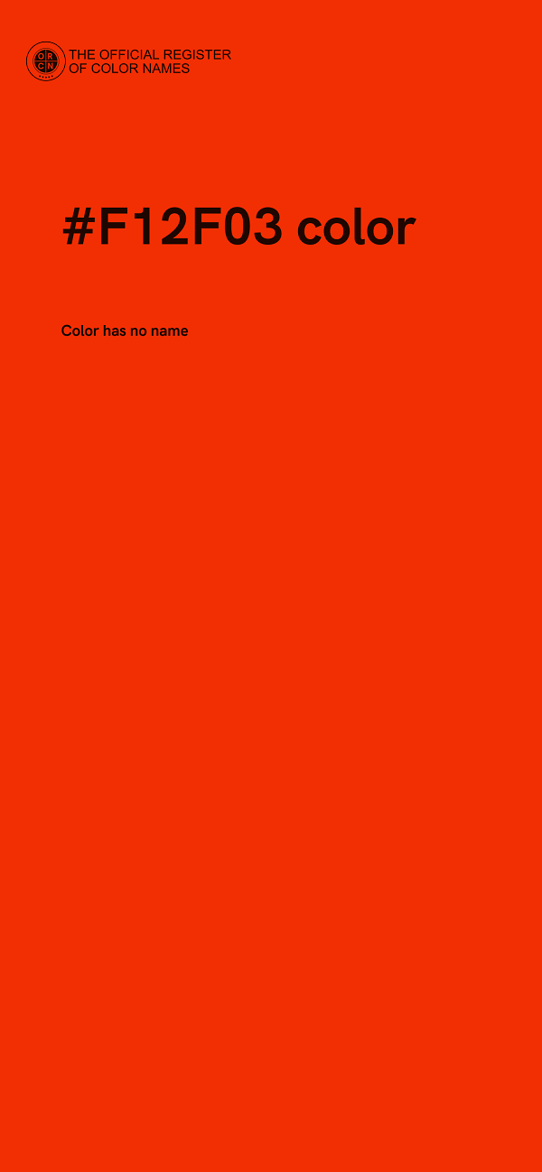 #F12F03 color image