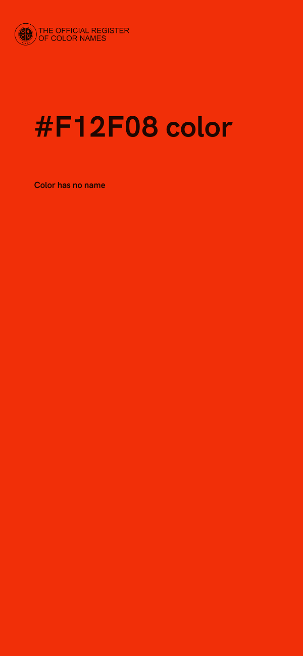 #F12F08 color image