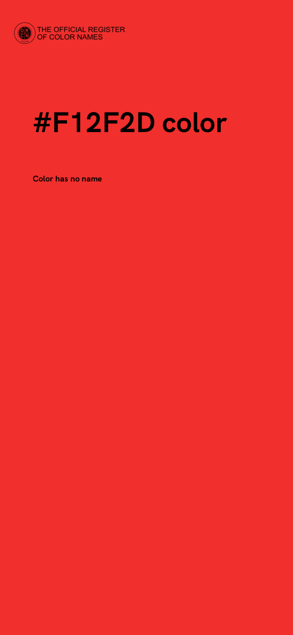 #F12F2D color image