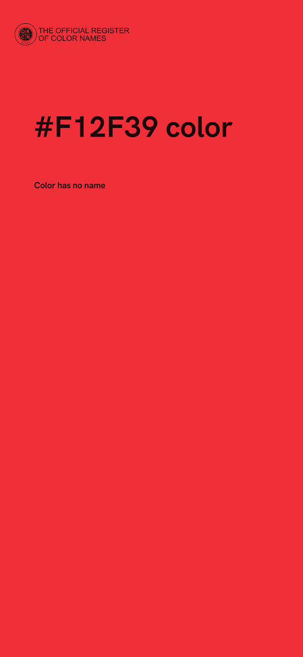 #F12F39 color image
