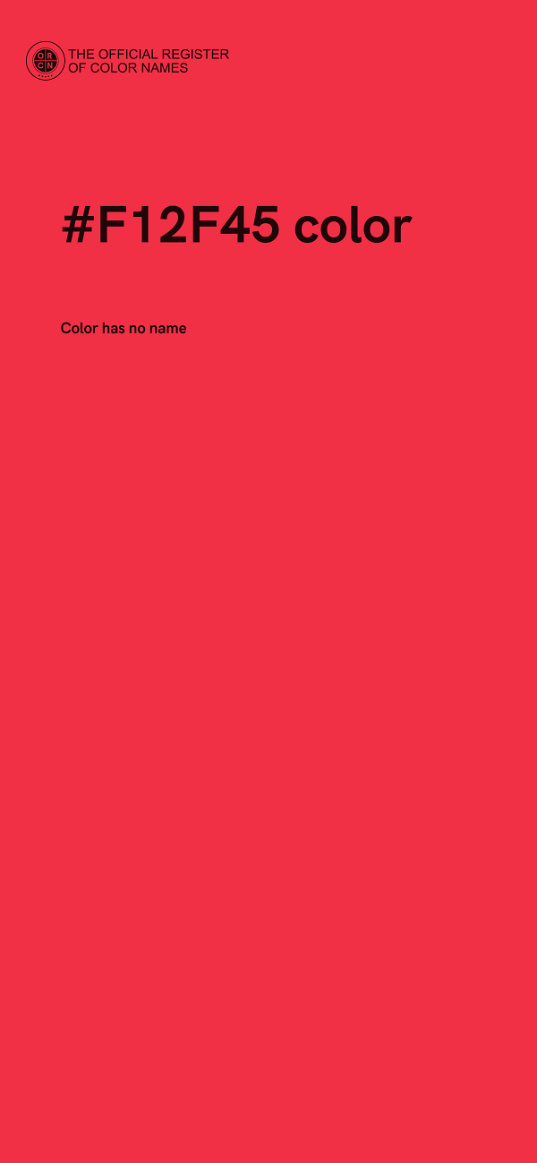 #F12F45 color image