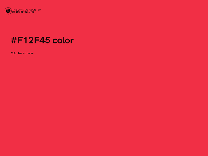 #F12F45 color image