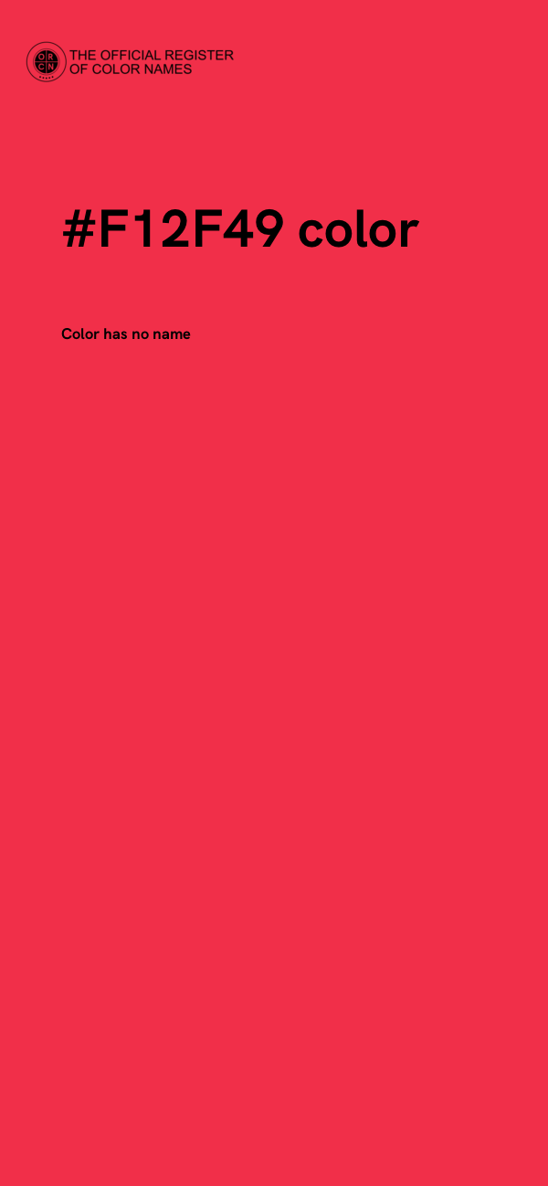 #F12F49 color image