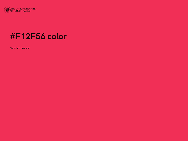 #F12F56 color image