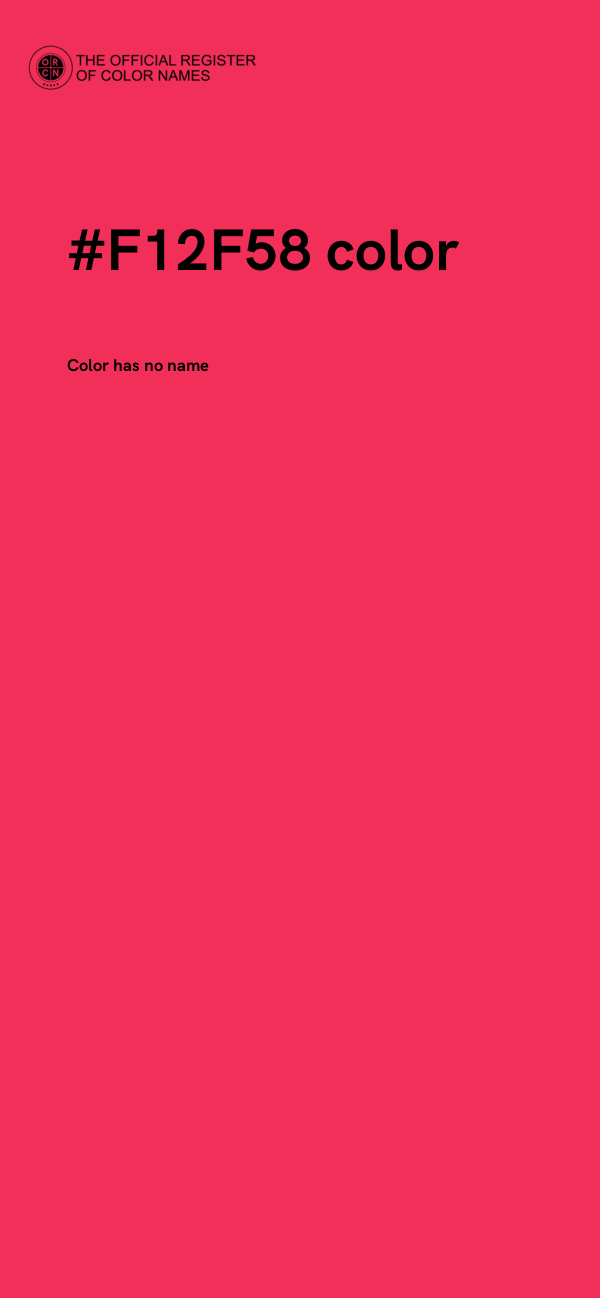 #F12F58 color image