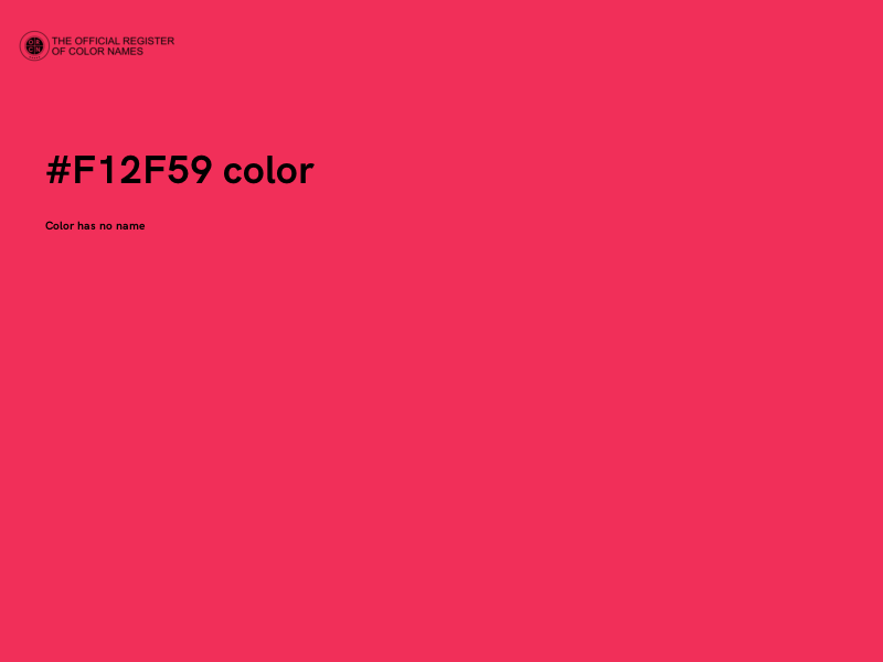 #F12F59 color image