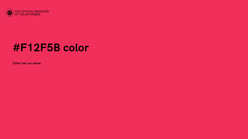 #F12F5B color image