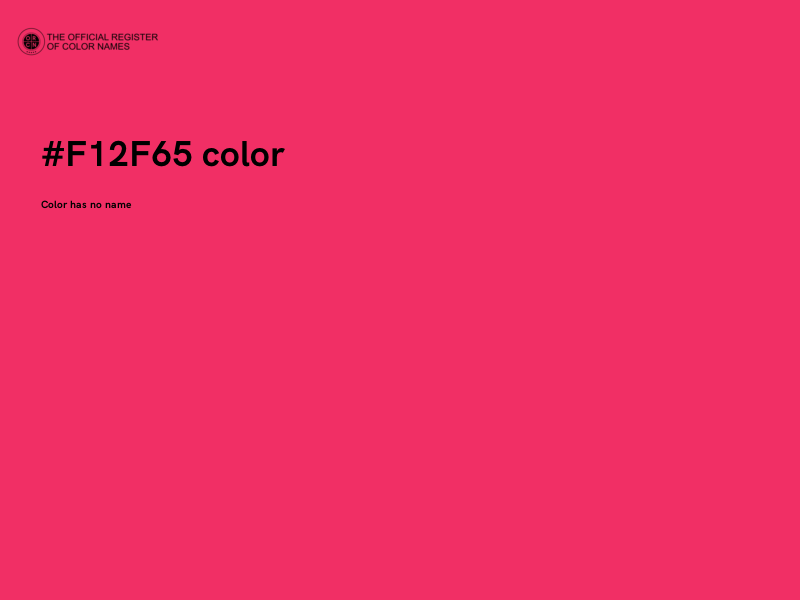 #F12F65 color image