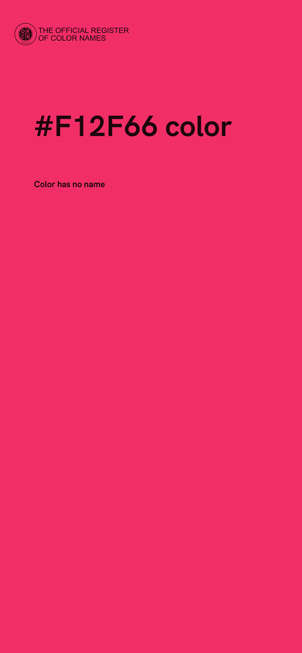 #F12F66 color image
