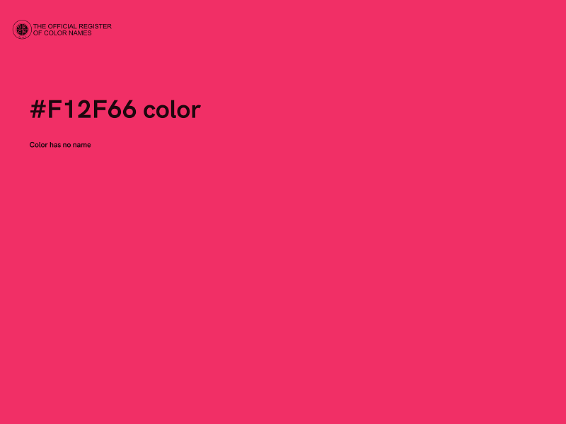 #F12F66 color image