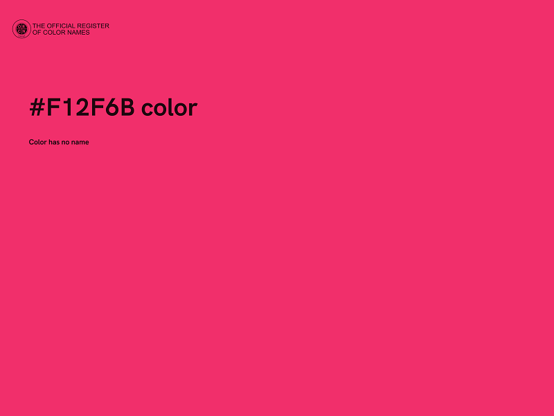 #F12F6B color image