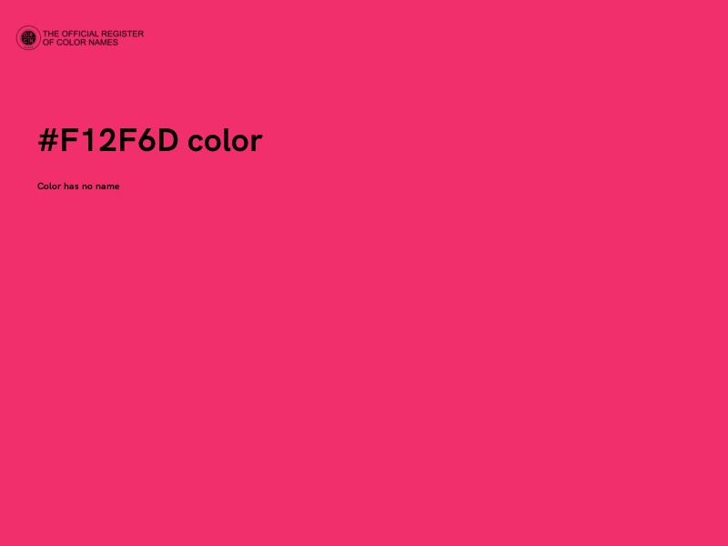 #F12F6D color image