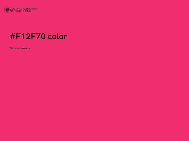 #F12F70 color image