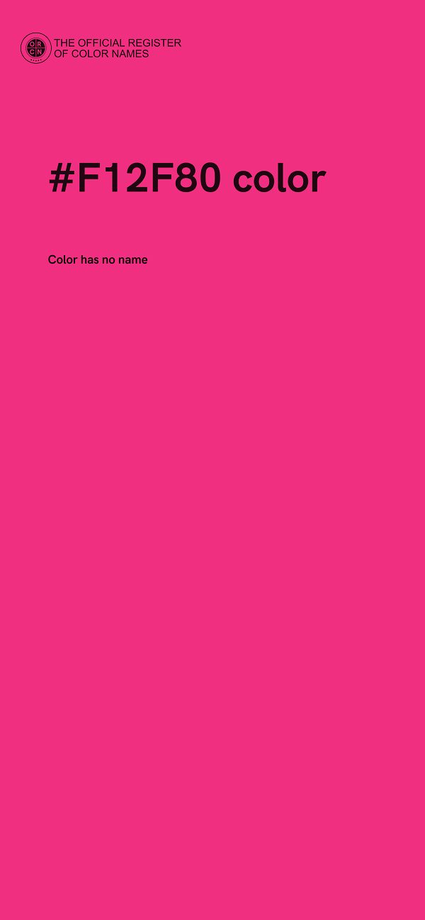 #F12F80 color image