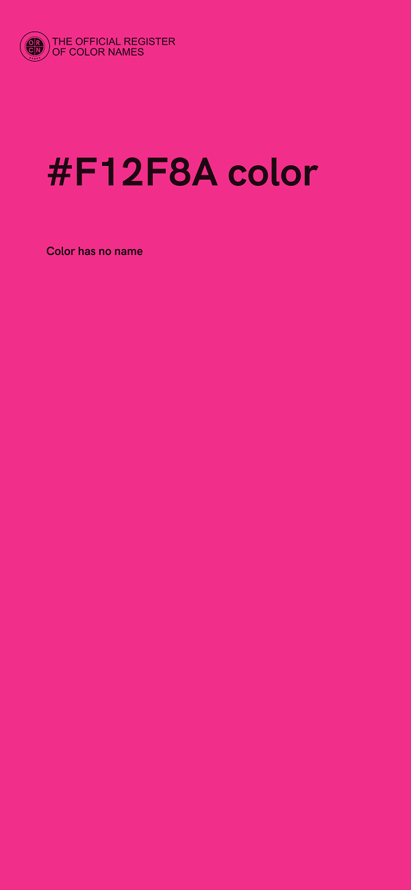 #F12F8A color image
