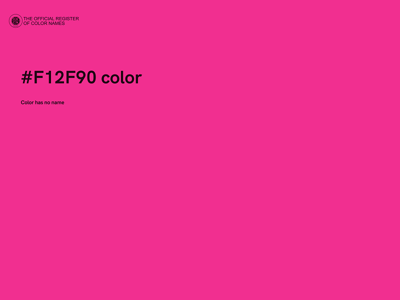 #F12F90 color image