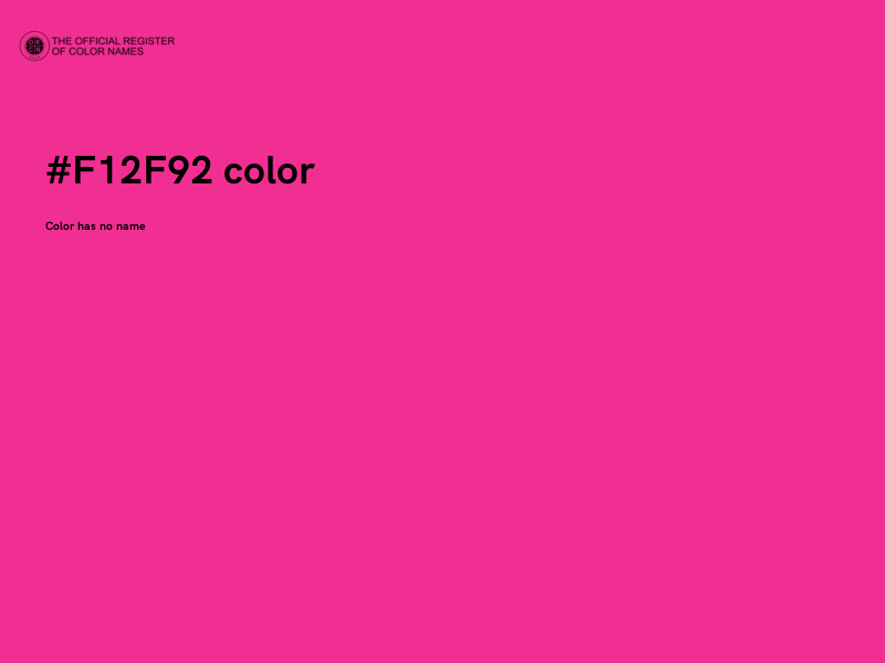 #F12F92 color image