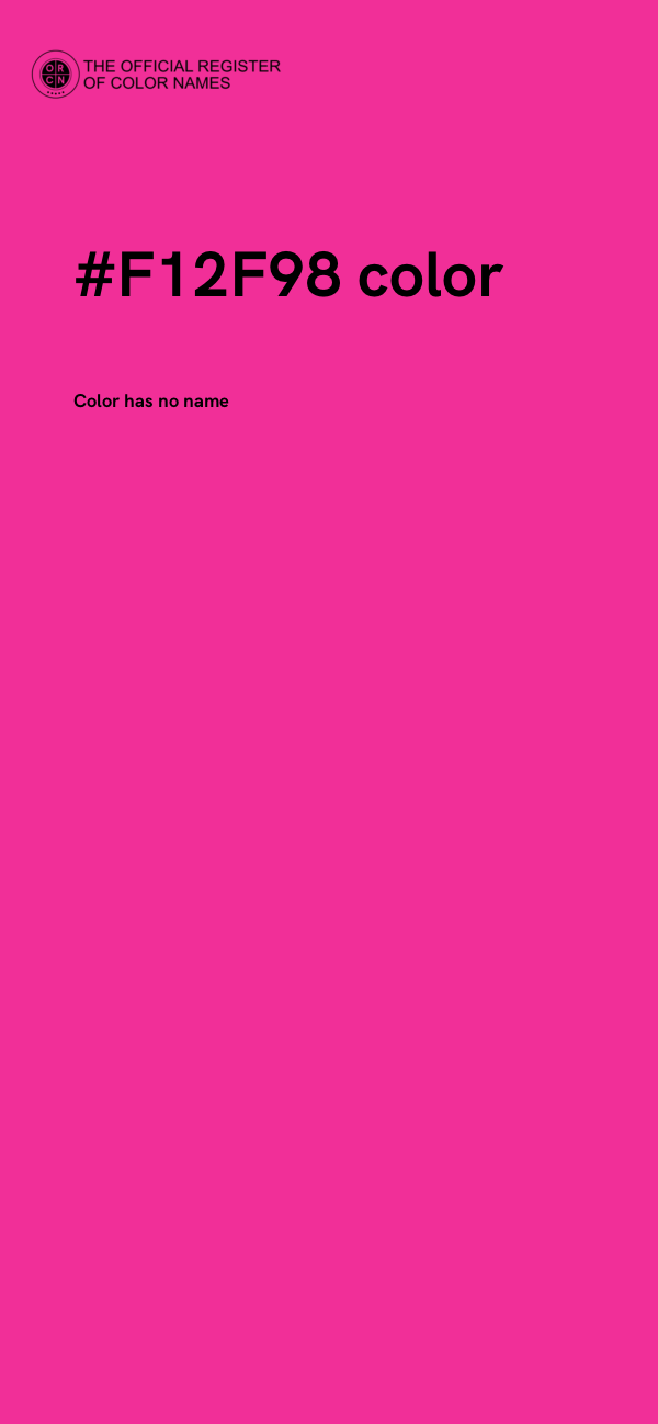 #F12F98 color image