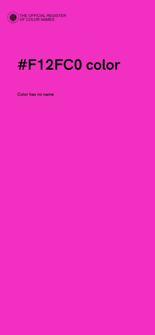 #F12FC0 color image