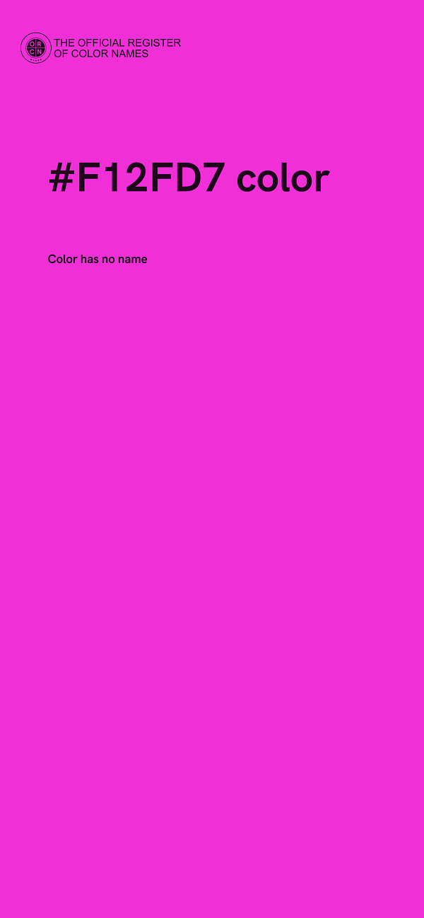 #F12FD7 color image
