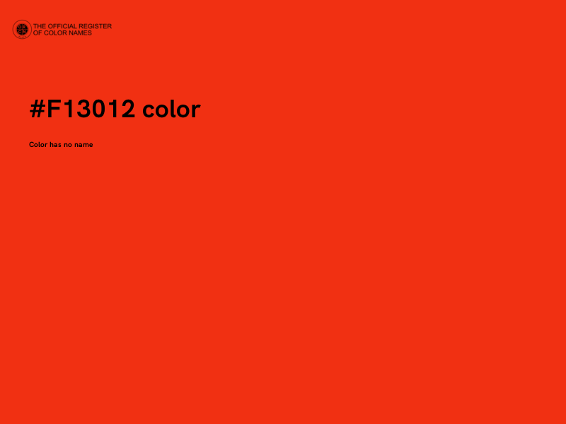 #F13012 color image