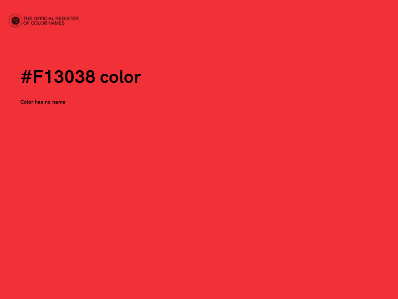 #F13038 color image