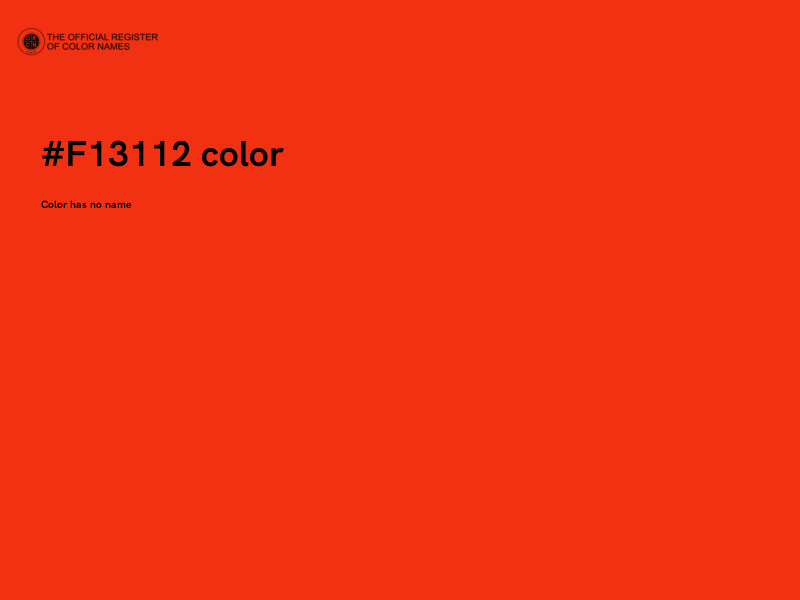 #F13112 color image