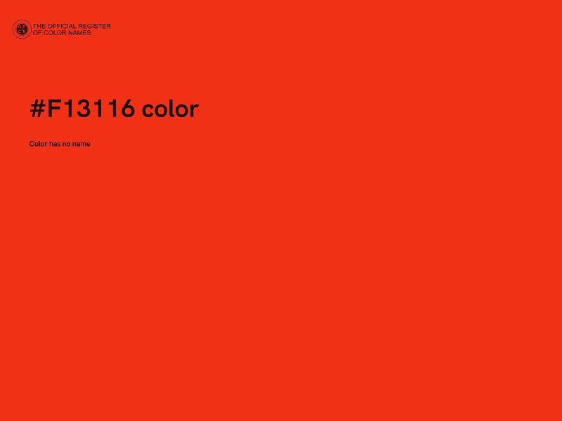 #F13116 color image