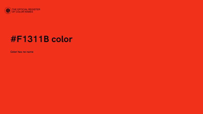 #F1311B color image