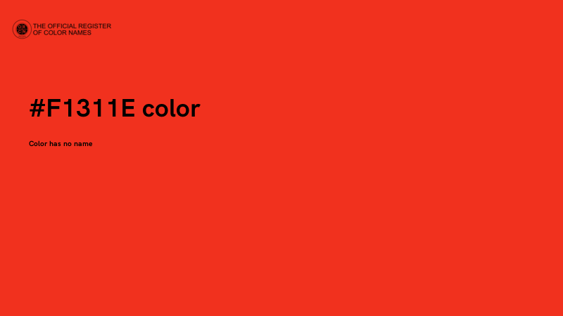 #F1311E color image