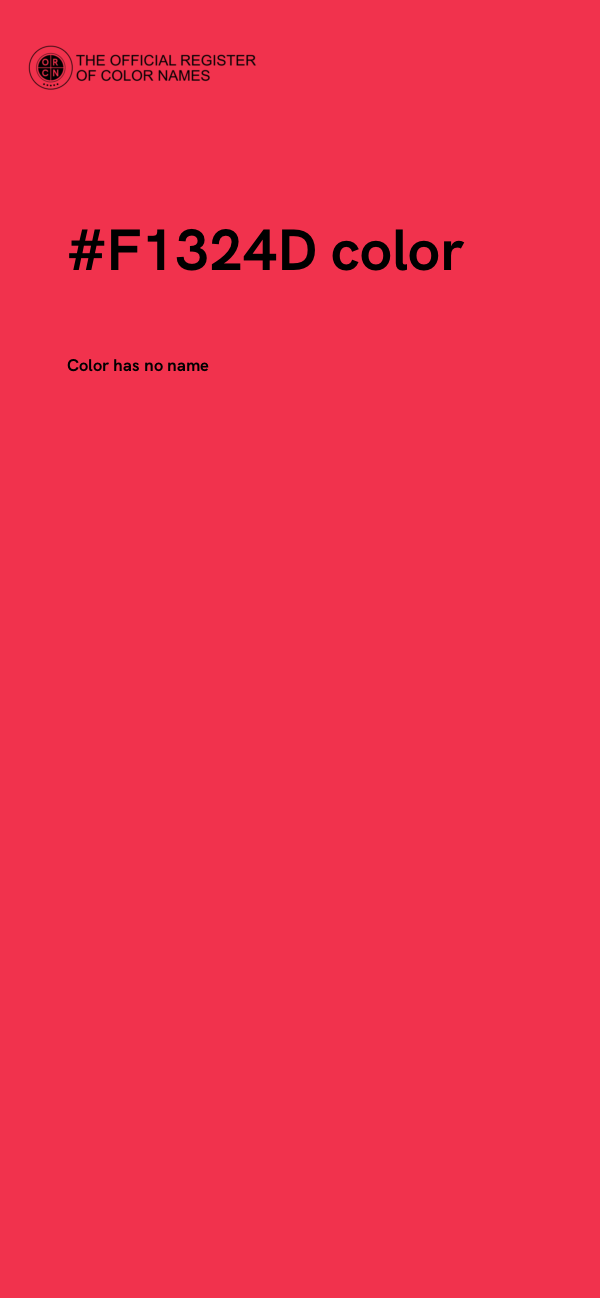 #F1324D color image