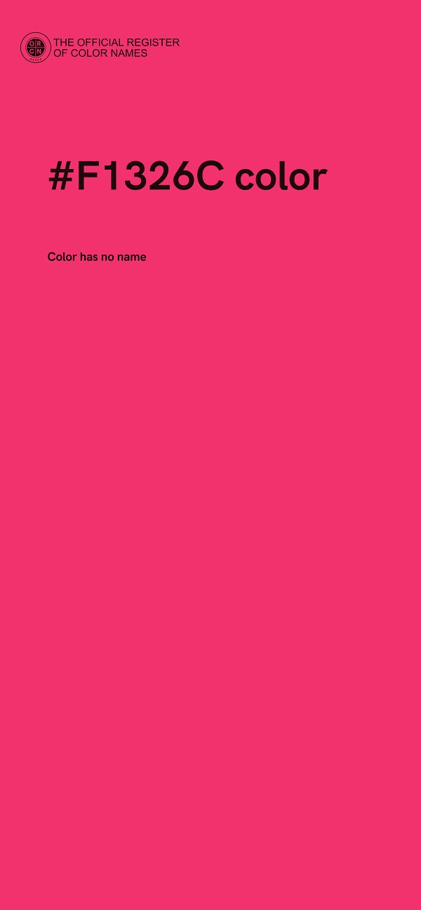 #F1326C color image