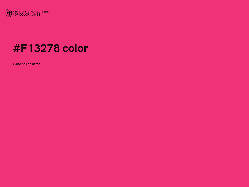 #F13278 color image