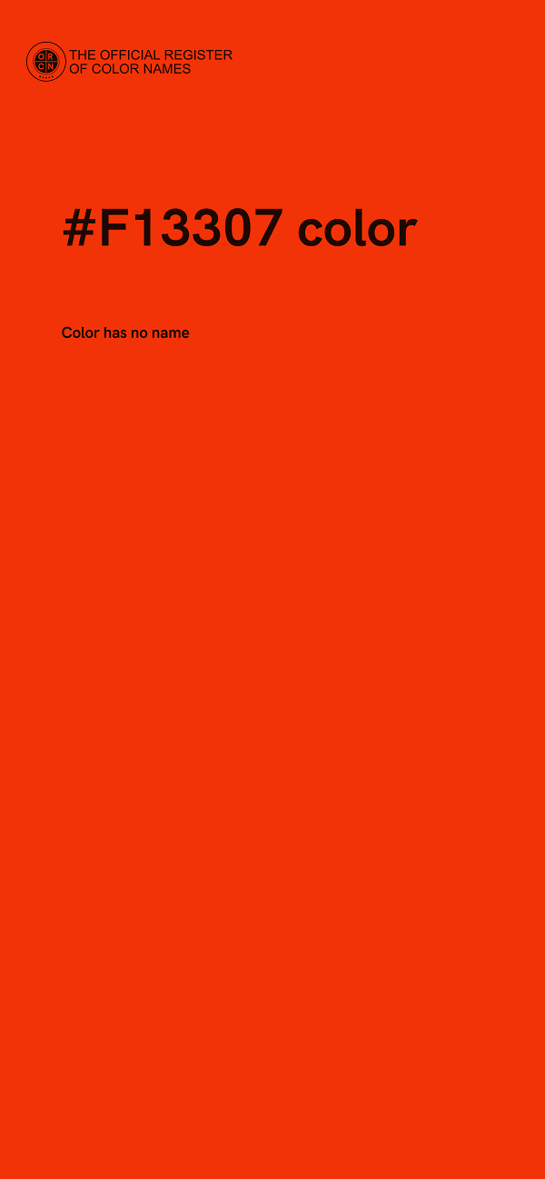 #F13307 color image