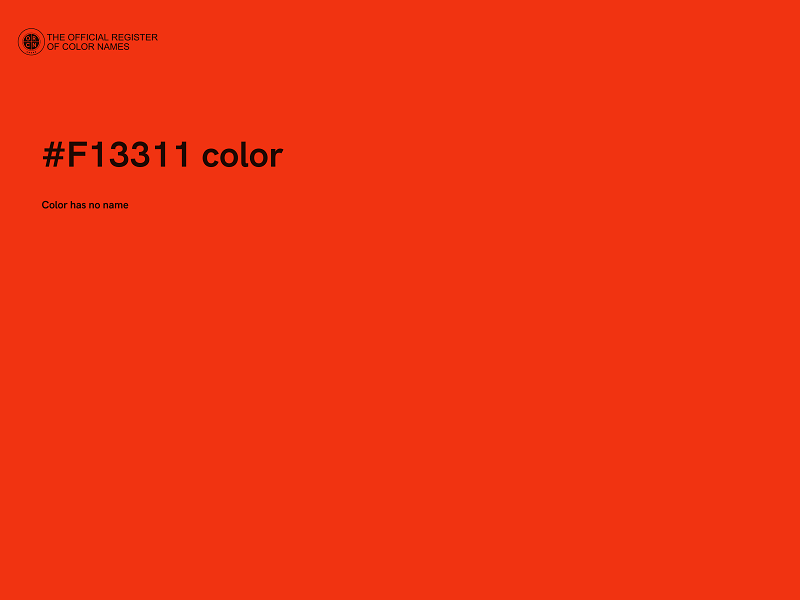 #F13311 color image