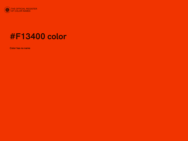 #F13400 color image