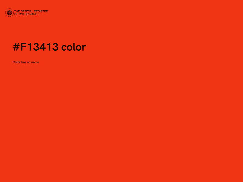 #F13413 color image