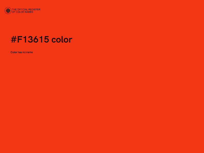 #F13615 color image