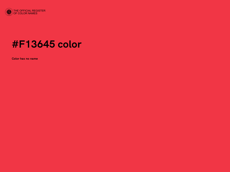 #F13645 color image